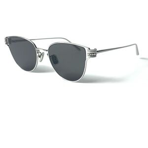 Boucheron  BC 0113S 003 Silver  Cat Eye Full Rim Sunglasses New  Authentic